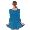 Blue Stone Texture Grunge, Stone Backgrounds Long Sleeve Velvet Skater Dress View2