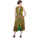 Peacock Feather Bird Peafowl Round Neck Boho Dress View2