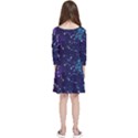 Realistic Night Sky With Constellations Kids  Quarter Sleeve Skater Dress View2