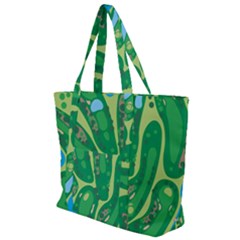 Golf Course Par Golf Course Green Zip Up Canvas Bag by Cemarart