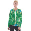 Golf Course Par Golf Course Green Velvet Zip Up Jacket View1