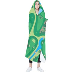 Golf Course Par Golf Course Green Wearable Blanket by Cemarart