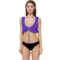 Ultra Violet Purple Low Cut Ruffle Edge Bikini Top View1