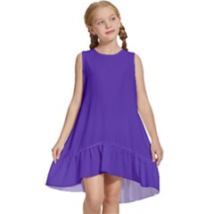 Ultra Violet Purple Kids  Frill Swing Dress by bruzer