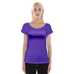 Ultra Violet Purple Cap Sleeve Top by bruzer