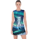 Aurora Borealis Lace Up Front Bodycon Dress View1