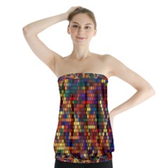 Flower Retro Funky Psychedelic Strapless Top by Ndabl3x