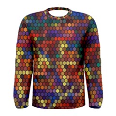 Hexagon Honeycomb Pattern Design Men s Long Sleeve T-shirt by Ndabl3x