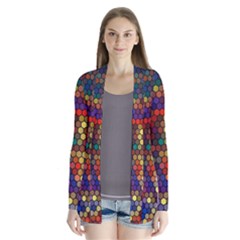 Hexagon Honeycomb Pattern Design Drape Collar Cardigan by Ndabl3x