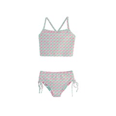 Mosaic Hexagon Honeycomb Girls  Tankini Swimsuit by Ndabl3x