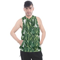 Green Banana Leaves Men s Sleeveless Hoodie by goljakoff