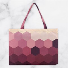 Hexagon Valentine Valentines Medium Tote Bag by Grandong