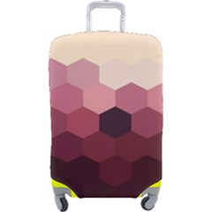 Hexagon Valentine Valentines Luggage Cover (large) by Grandong