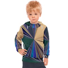 Colorful Centroid Line Stroke Kids  Hooded Pullover by Cemarart