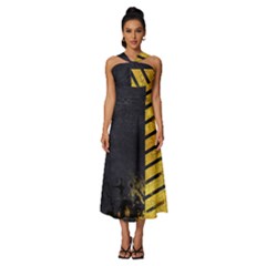  Sleeveless Cross Front Cocktail Midi Chiffon Dress by nateshop