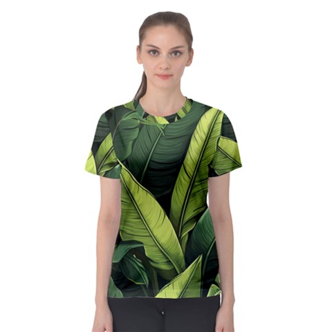 Banana Leaves Pattern Women s Sport Mesh T-shirt by goljakoff