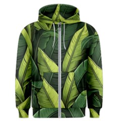 Banana Leaves Pattern Men s Zipper Hoodie by goljakoff