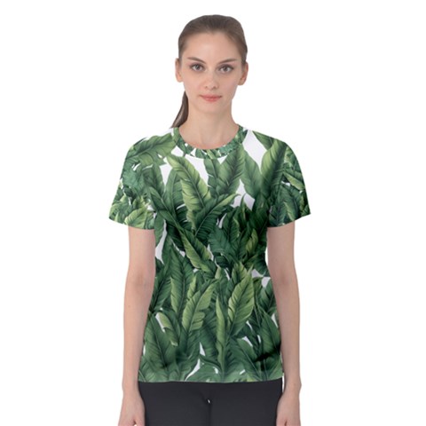 Tropical Leaves Women s Sport Mesh T-shirt by goljakoff