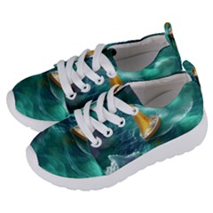 Dolphin Swimming Sea Ocean Kids  Lightweight Sports Shoes by Cemarart