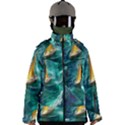 Moon Moonlit Forest Fantasy Midnight Men s Zip Ski and Snowboard Waterproof Breathable Jacket View1