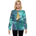 Silk Waves Abstract Hidden Pocket Sweatshirt View1