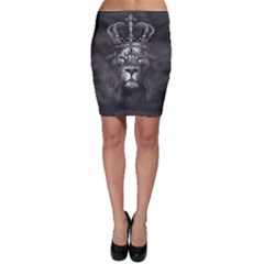 Lion King Of The Jungle Nature Bodycon Skirt by Cemarart