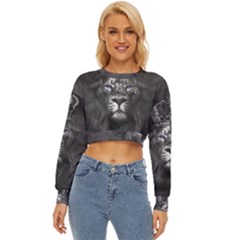 Lion King Of The Jungle Nature Lightweight Long Sleeve Sweatshirt by Cemarart