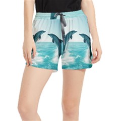 Dolphin Sea Ocean Women s Runner Shorts by Cemarart