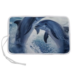 Dolphins Sea Ocean Water Pen Storage Case (s) by Cemarart