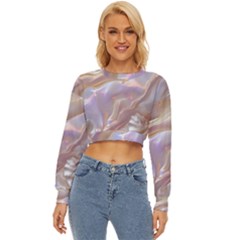 Silk Waves Abstract Lightweight Long Sleeve Sweatshirt by Cemarart