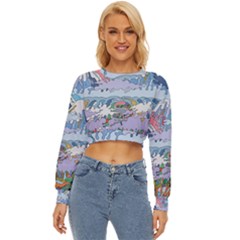 Art Psychedelic Mountain Lightweight Long Sleeve Sweatshirt by Cemarart