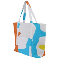 Warp Lines Colorful Multicolor Zip Up Canvas Bag by Cemarart