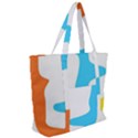 Warp Lines Colorful Multicolor Zip Up Canvas Bag View2