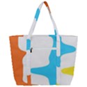 Warp Lines Colorful Multicolor Zip Up Canvas Bag View3