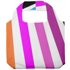 Colorful Multicolor Colorpop Flare Foldable Grocery Recycle Bag by Cemarart