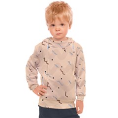 Lines Dots Pattern Abstract Art Kids  Hooded Pullover by Cemarart