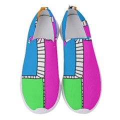 Shapes Texture Colorful Cartoon Women s Slip On Sneakers by Cemarart