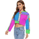 Shapes Texture Colorful Cartoon Women s Lightweight Cropped Hoodie View2