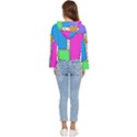 Shapes Texture Colorful Cartoon Women s Lightweight Cropped Hoodie View4