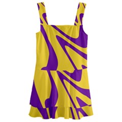 Waves Pattern Lines Wiggly Kids  Layered Skirt Swimsuit by Cemarart