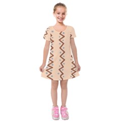 Print Pattern Minimal Tribal Kids  Short Sleeve Velvet Dress by Cemarart