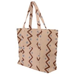 Print Pattern Minimal Tribal Zip Up Canvas Bag by Cemarart