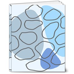 Boho Blue Deep Blue Artwork 8  X 10  Softcover Notebook by Cemarart