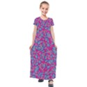 Colorful cosutme collage motif pattern Kids  Short Sleeve Maxi Dress View1