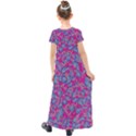 Colorful cosutme collage motif pattern Kids  Short Sleeve Maxi Dress View2