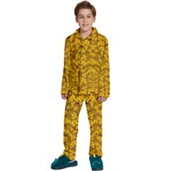 Blooming Flowers Of Lotus Paradise Kids  Long Sleeve Velvet Pajamas Set by pepitasart