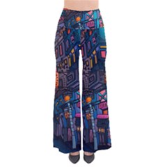 Wallet City Art Graffiti So Vintage Palazzo Pants by Bedest