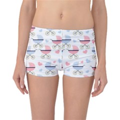 Pattern Stroller Carriage Texture Boyleg Bikini Bottoms by Grandong