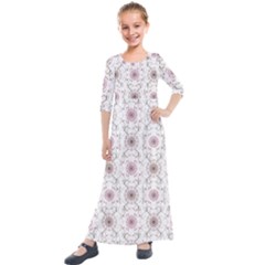 Pattern Texture Design Decorative Kids  Quarter Sleeve Maxi Dress by Grandong