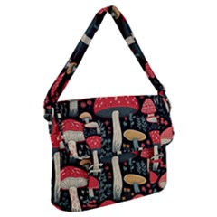 Mushrooms Psychedelic Buckle Messenger Bag by Grandong